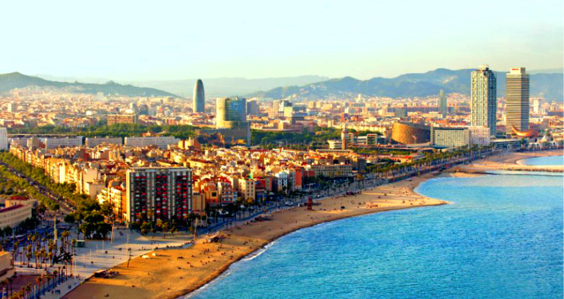 Helicopter tour over Barcelona